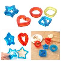 5Pcs Sandwich Cutter and Sealer for Kids Childrens  Portable red