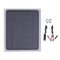 12V 10W Mini saulės skydelis, apsaugantis nuo atvirkštinio įkrovimo, vandeniui atsparus, monokristalinis, USB saulės skydelio įkroviklis gray