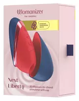 Womanizer Next Liberty Red/Blu - Compact Air Pulse System, Waterproof, USB-C