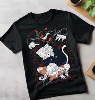 Neferpitou T-Shirt Hunter X Hunter Manga Strip HXH Anime Tshirt Tee All Size S black