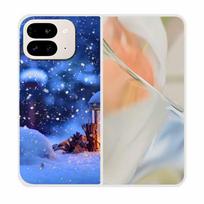 For Google Pixel 9 Pro Fold Case Pixel Fold Christmas Cute Clear Hard Plastic PC Phone Back Cover For Google Pixel9 Pro Fold 5G Google Pixel Fold beige