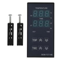BEM-TCT-4B Heat Press Machine Digital Thermostat Temperature Time Control Meter With PID Accuracy Thermocouple Input Types K/J/R