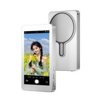 MagnetinisTelefono Vlogas Selfie Monitorius Ekranas Belaidis Selfie Monitorius Ekranas Galinės Kameros Monitorius Ekranas Android iPhone balta