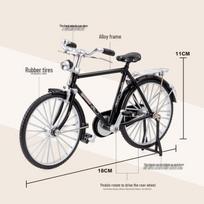Vintage Two-Eight Large Lever Pedal Bicycle Retro Single-Wheel Alloy Ornament Toy, Douyin Trend gray