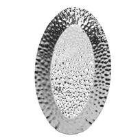 Stainless Steel Serving Tray Hammered Finish Decorative Towel Dish Plate for Snacks Desserts Fruits Dishwasher Safe sidabras