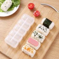 Rice Ball Mold Sushi Mold Rice Ball Non-stick Pressure Storage Box Lunch Box Bento Tool DIY Kitchen Sushi Mold white