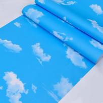 3D vandeniui atsparus mėlyno dangaus ir debesų lubų tapetas vaikų kambariui 60 cm Wide x 1 m Long blue