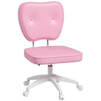 Armless office chair, office armchair, adjustable height, 360 degrees swivel, 46 x 59 x 82-92 cm, pink 59 x 46 x 92 cm