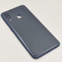 A20e Back Cover For Samsung Galaxy A20E A20 e SM-A202F SM-A202K A202F Battery Back Cover Housing Lid  Case + Camera lens juoda