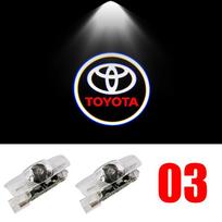 Automobilio LED Durų Įspėjamoji Lemputė Lazerinis Projektorius Šešėlio Šviesa Sveikinimo Logotipo Lempa Toyota Corolla RAV4 Camry Yaris C-HR Prius DF0 black