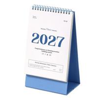 2027 Desk Calendar Blue Planner Calendar New Coil Calendar  Home Office Blue blue