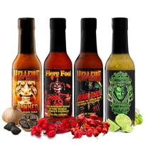 Hellfire Pikantiškas Juodojo Česnako Karolina Paprikų Padažas 5oz black