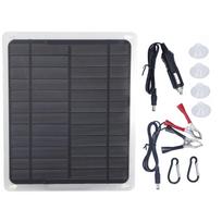 20W 12V saulės skydelis automobilio akumuliatoriaus įkroviklis automobiliui, valčiai, lėktuvams, palydovams, kosminėms stotims black