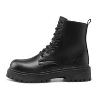 Žieminiai Batai Vyriški Plokščiapadžiai Madingi Šilti Batai Prekės Ženklo Vyriški Ankle Boots Laisvalaikio ir Šilti Patogūs ir Patvarūs 46 juoda