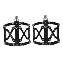 Bicycle Pedals Bike Aluminum Alloy Pedal CNC Machining with Bearing for Mountain Road Bike Black black