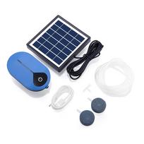 2022 New Solar Air Pump Kit Fish Tank Oxygenator USB Portable Pond Aerator with Pipe Air Stone for Outdoor Garden Fish blue