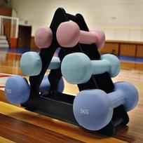 3 Tier Dumbbell Rack Fitness Equipment Stand Weight Storage Organizer for Sports black
