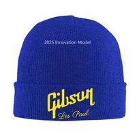 Guitar Gibsones Hats Autumn Winter Skullies Beanies Warm  Cap FeUnisex Unisex Acrylic Bonnet One Size black