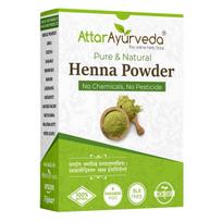 Attar Ayurveda Natural Henna Powder for Hair Colour and Growth 200 gm Pack white