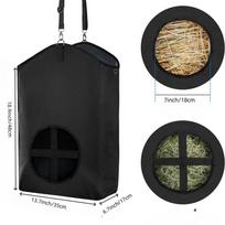 Goat Cow Hay Feeder Bag, Slow Feed Hay Net with Adjustable Openings for Horse Sheep Cattle Livestock Feeding juoda