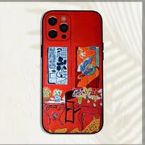 Henri Matisse dailės tapybos telefono dėklas iPhone 15,14,13,12,11,Pro,X,XS,Max,XR,Plus,Mini minkštas juodas dangtelis iPhone14Pro gray