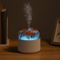 Essential Oil Diffuser Personal Air Humidifier Ambient Light Settings 7 Color Lights Salt Lamp 3 in gray
