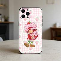 S-Strawberry S-Shortcake Wave Phone Case For iPhone 17,16,15,14,13,12,11 Plus,Pro Max,SE4Soft Silicone Black Cover iPhone16 white