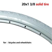 Explosion proof solid tire 20 22 24 inches 22X1 3/8 20X1 3/8 24X1 3/8 for bicycles, manual wheelchair rear wheel replacement 20x1 3 8 gray gray