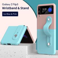 Guangzhou Phone case Manufacturer Wrist Band Hand Strap Cellphone Pc Cover with Stand Holder for Samsung Z Flip 3 Phone case For Samsung Z Flip 3 juoda