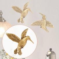 Birds Wall Art Home Decor Centerpieces Creative Resin Waterproof Sculpture Decorative for Style B beige