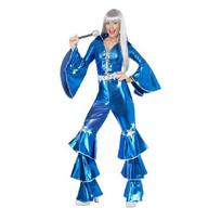 M-XL Vintažinis 70-ųjų Disco Pasirodymo Kostiumas Arabų Cosplay Moterims Sceninė Apranga Personažai) M blue