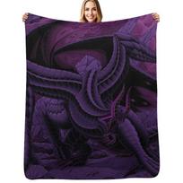 MONSTER HUNTER GORE MAGALA Throw Blanket Warm Cozy Throw Blanket for Living Room Couch Size: 75*100cm, Weight: 320 GSM black