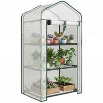 Three-Tier Mini Greenhouse - White 59 x 39 x 127 cm