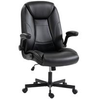 Ergonomic office chair office armchair flip-up armrests adjustable height tilt function black 77 x 69.5 x 116 cm