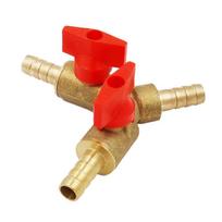 Brass Y Type Shut Off Hose Barb Pipe Fitting Connector Ball Valve Adapter Three 3 Way 10mm