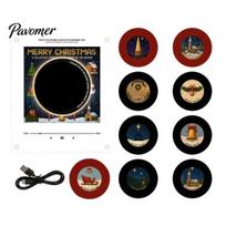NFC Jautrus Muzikinis Įrašas Programuojamas Vinilinis Grotuvas Šaldytuvo Magnetas su 9 Įrašais, Retro Estetika Magnetinis Skaitmeninis Balso Įrašymas D