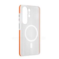 Ultra Thin Corrugated Pattern Magnetic Hard PC Case for Samsung Galaxy S26 S25 S24 Ultra Plus Wireless Charge Matte Shell Cover For Samsung S26Ultra white