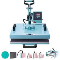 VEVOR Heat Press Machine 38x38 cm 8 in 1 with 850.5 g Tumbler Press T-Shirts Green žalia