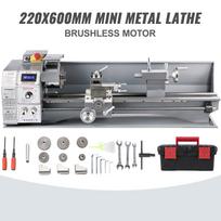 VEVOR Mini metalo tekinimo staklės 750W kintamo greičio metalo tekinimo staklės 50–3000 aps./min frezavimo tikslumo tekinimo staklės 220 x 600 mm metalui Metalinės tekinimo staklės veidui apdirbti
