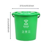 Komposto dėžė Virtuvės šiukšliadėžė su dangčiu, kvapų filtras 10L Apvali Žalia 10L Rect Green green