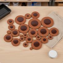 25 Pieces Alto Sax Pad Darker Center Saxophone Replacement Brown