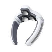 Cervical Spine Massager Home Four-head, Shoulder and Neck Kneading Shoulder, Neck and Back Soothing Neck Pulse Hot Compress Neck Massager English manual gray
