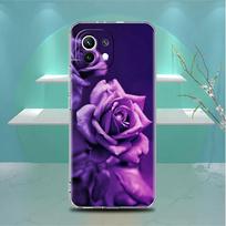 Clear Case For Xiaomi Mi Poco X3 NFC M3 Pro F3 F1 11 Lite 12 Note 10 11T 9T Transparent Phone Cover Bright Red Rose Flowers Redmi Note 9S white