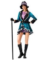 Halloween Circus Alice Mad Hatter Adult Magician Costume Nightclub Tamer Stage Costume S black