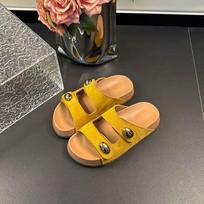 Increase height and show legs, long thick-soled Boken slippers, beach shoes, wear new summer retro design, one-word cool slippers 40 rožinė