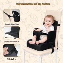 Infant & Child Booster Seat Cushion for High Chair & Study black