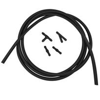 Furulu 2 Meter Wiper Washer Hose Pipe+Connectors For Windscreen Washer Jet Pump black