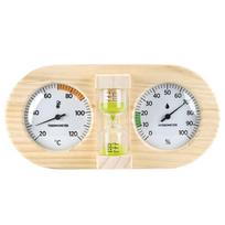 Wall Mount Temperature Humidity Measurement Meter Hourglass Sand Timer for Sauna Room Steam Room Thermometers Hygrometer žalia