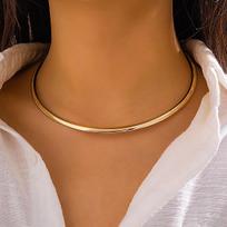 Ingemark Senovinis Geležies Metalo Torques Choker Karoliai Moterims Gotiški Aukso Spalvos Lygus Reguliuojamas Grandinėlės Madingi Papuošalai Steampunk brown