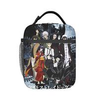 Bungos Manga Strays Dogs Accessories Insulated Lunch Bag For Travel  Storage Food Boxes Portable Cooler Thermal Bento Box One Size black